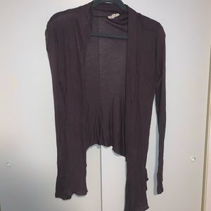 Thin brown long sleeve cardigan